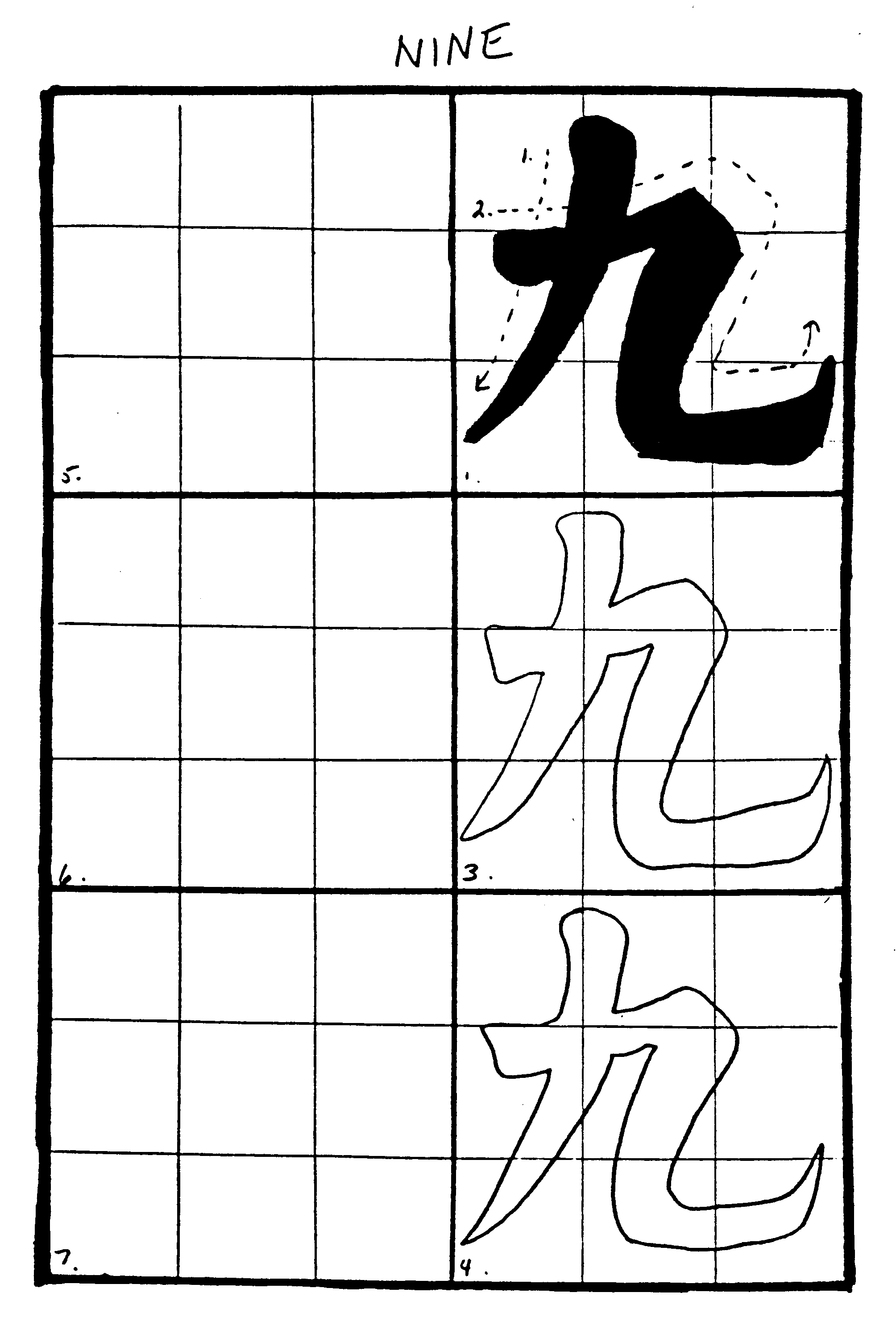 chinese calligraphy worksheet